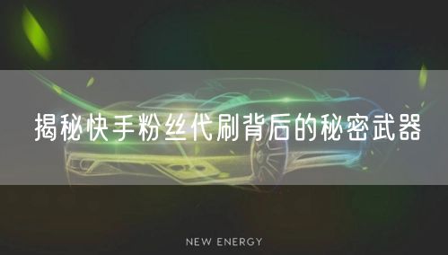 揭秘快手粉丝代刷背后的秘密武器