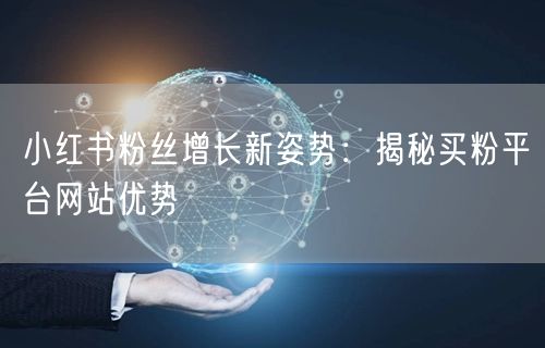 小红书粉丝增长新姿势:揭秘买粉平台网站优势
